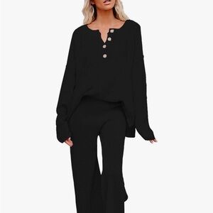 Amazon Women's Black Wide Leg Set